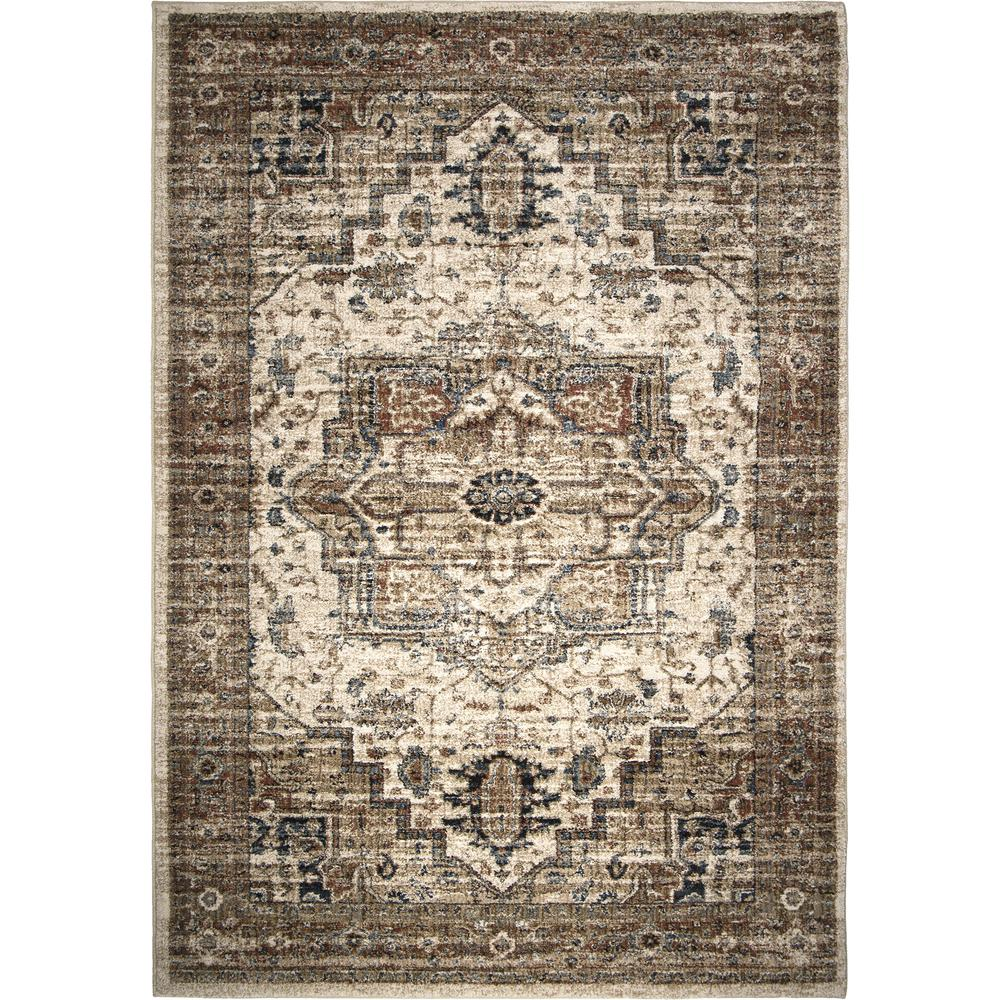 Aria Heriz Medallion Off White (5'1" x 7'6")