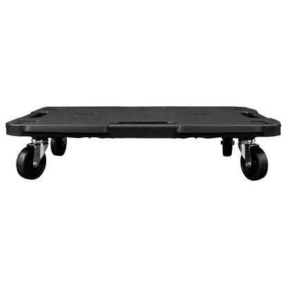 vidaXL Transport Trolleys 2 pcs Black 22.8"x15"x4.7" Polypropylene