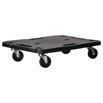 vidaXL Transport Trolleys 3 pcs Black 22.8"x15"x4.7" Polypropylene