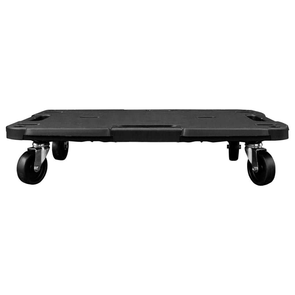 vidaXL Transport Trolleys 3 pcs Black 22.8"x15"x4.7" Polypropylene