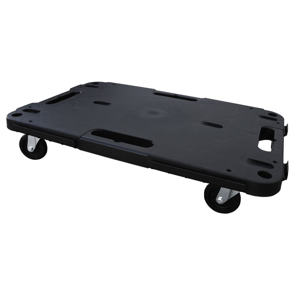 vidaXL Transport Trolleys 5 pcs Black 22.8"x15"x4.7" Polypropylene