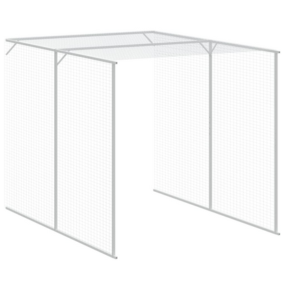 vidaXL Chicken Cage with Run Anthracite 65"x179.1"x71.3" Galvanized Steel