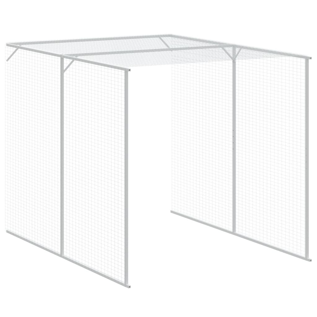 vidaXL Chicken Cage with Run Anthracite 65"x420.1"x71.3" Galvanized Steel