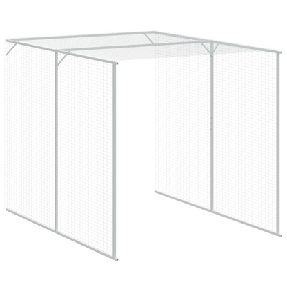 vidaXL Chicken Cage with Run Anthracite 65"x259.4"x71.3" Galvanized Steel