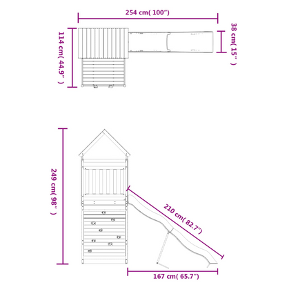 vidaXL Outdoor Playset Solid Wood Douglas