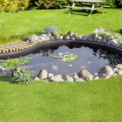 VEVOR Pond Liner, 20 x 25 ft 45 Mil Thick, Pliable EPDM Material Pond Skins, Easy Cutting Underlayment for Fish or Koi Pond, Waterfall Base, Water Features, Water Gardens, Fountains, Black