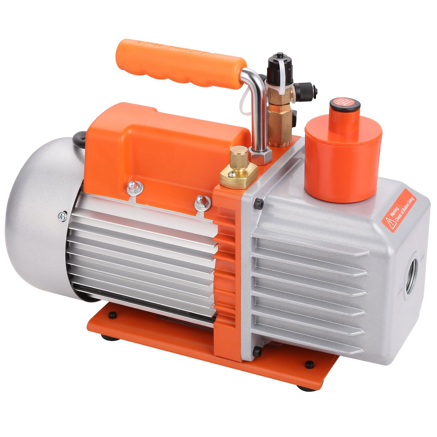 VEVOR 1/2 HP 2 Stage Rotary Vane Vacuum Pump, 7 CFM, 120V Air Conditioning Vacuum Pump, 1/4" SAE Male 3/8" SAE Male 1/2" ACME Male Inlet, for HVAC Repair, Refrigeration Maintenance, Resin Degassing