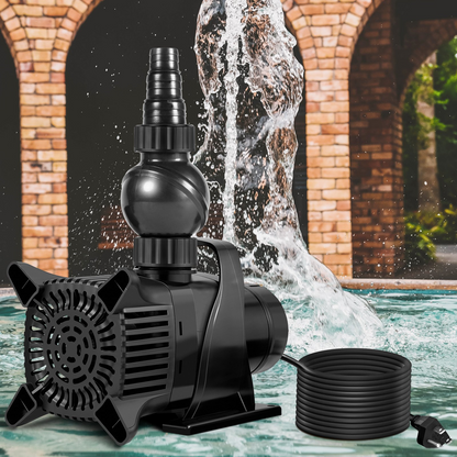 VEVOR Submersible Water Pump 5200GPH Pond Pump 25FT 420W for Waterfall Fountain