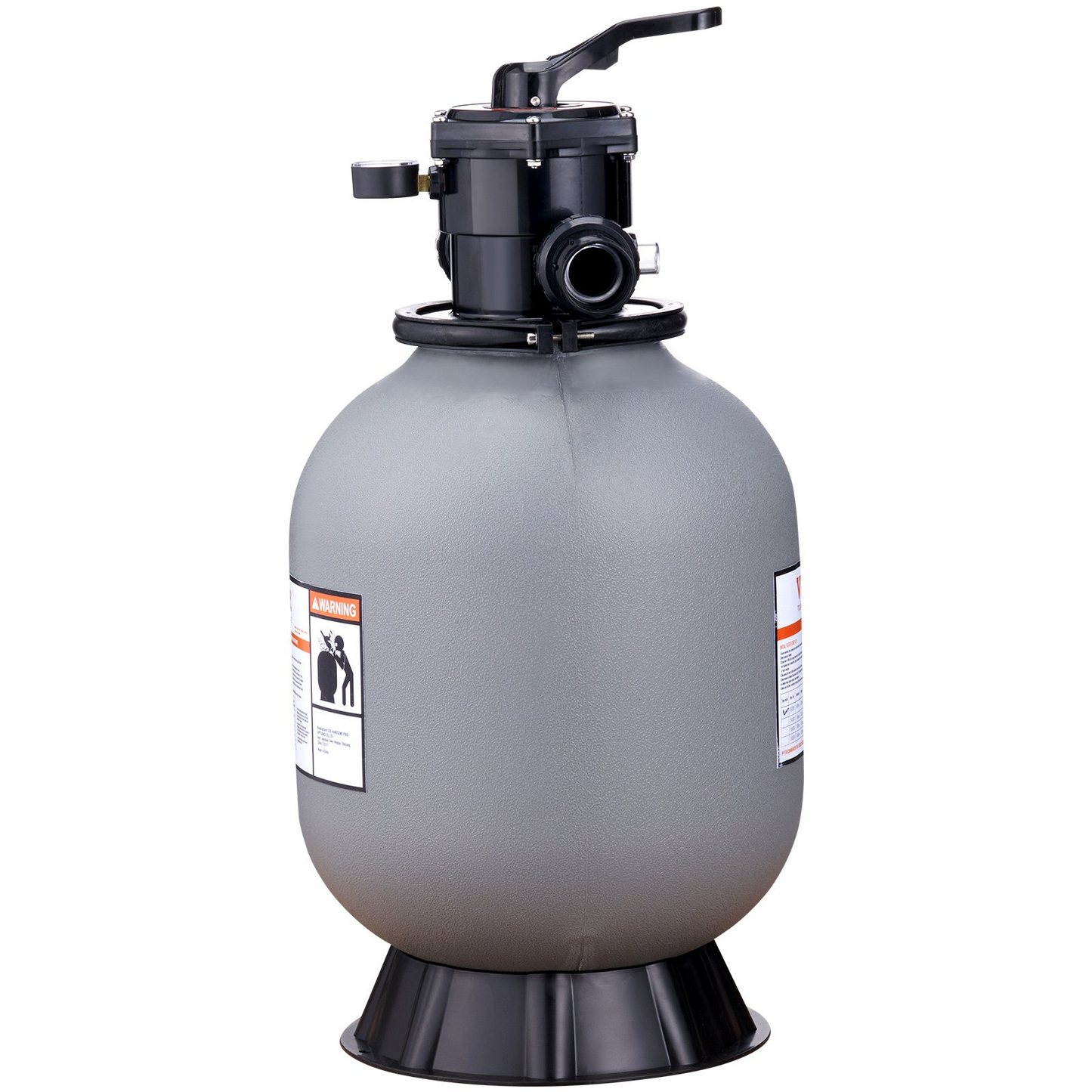 VEVOR Sand Filter, 16-inch, Up to 35 GPM Flow Rate, Above Inground Swimming Pool Sand Filter System with 7-Way Multi-Port Valve, Filter, Backwash, Rinse, Recirculate, Waste, Winter, Closed Functions