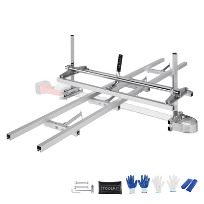 VEVOR Chainsaw Mill and Rail Mill Guide System, Portable Sawmill 14"-36" Guide Bar, 9ft Aluminum Saw Milling Rail Guide with Chainsaw Planking Mill for Woodworkers and Carpenters