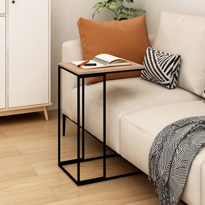 vidaXL Side Table Black 15.7"x11.8"x23.2" Engineered Wood