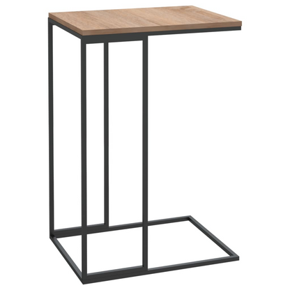 vidaXL Side Table Black 15.7"x11.8"x23.2" Engineered Wood