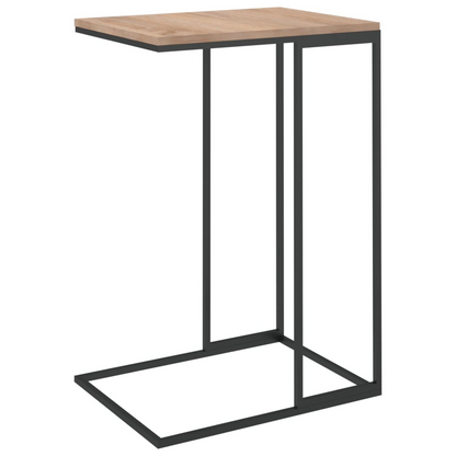 vidaXL Side Table Black 15.7"x11.8"x23.2" Engineered Wood