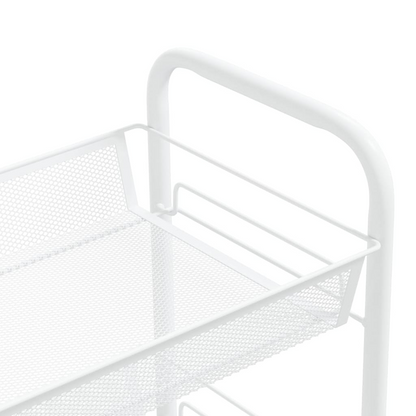 vidaXL 3-Tier Kitchen Trolley White 18.1"x10.2"x25.2" Iron