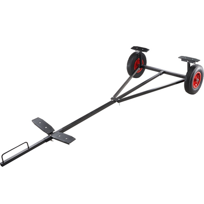 VEVOR Boat Trailer Dolly, 420lbs Load Capacity, Carbon Steel Trailer Mover with 96''-116'' Adjustable Length, 16'' Pneumatic Tires & Nonslip Support Bracket, for Moving Kayak Motorboat Fishing Boat