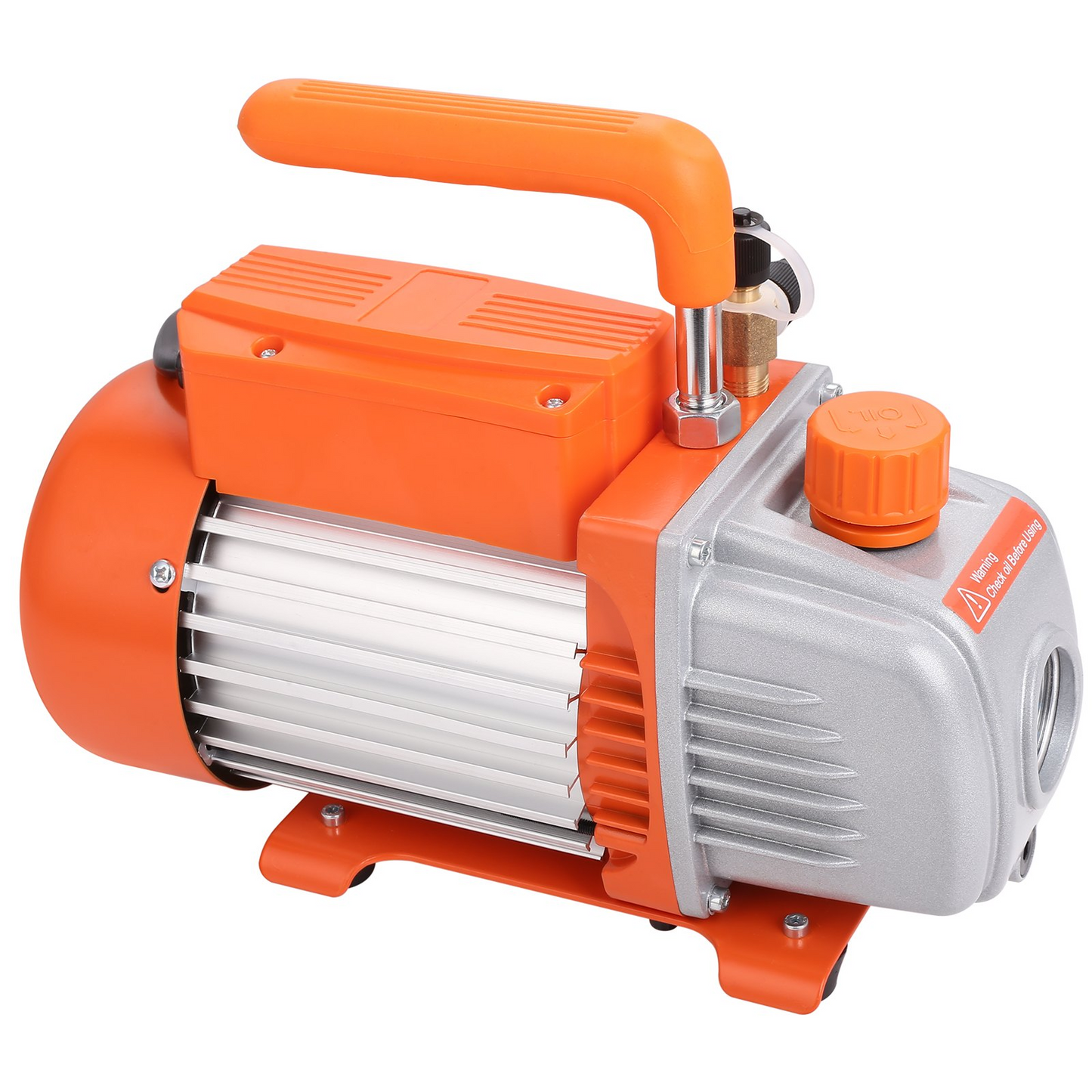 VEVOR 1/5 HP Single Stage Vacuum Pump, 3.5 CFM, 120V AC Air Conditioning Conditioner Vacuum Pump, 1/4" SAE Male 1/2" ACME Male Inlet, for HVAC Repair, Refrigeration Maintenance, Resin Degassing