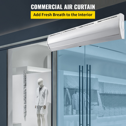 VEVOR 47 Inch Air Curtain, 2 Speeds 891 CFM Commercial Indoor Air Curtain, Air Curtains for Doors with 2 Limited Switches, CE & UL Certified, 110V Unheated