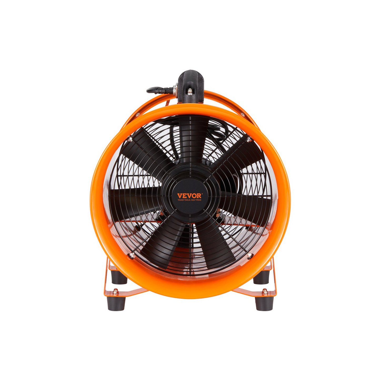 VEVOR Portable Ventilator, 12 inch Heavy Duty Cylinder Fan with 16.4ft Duct Hose, 585W Strong Shop Exhaust Blower 3198CFM, Industrial Utility Blower for Sucking Dust, Smoke, Smoke Home/Workplace