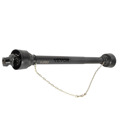 VEVOR PTO Shaft, 1-3/8" PTO Drive Shaft, 6 Spline Tractor, Round Implement Ends PTO Driveline Shaft, Series 4 Tractor PTO Shaft, 43"-61" Brush Hog PTO Shaft Black, for Finish Mower, Rotary Cutter