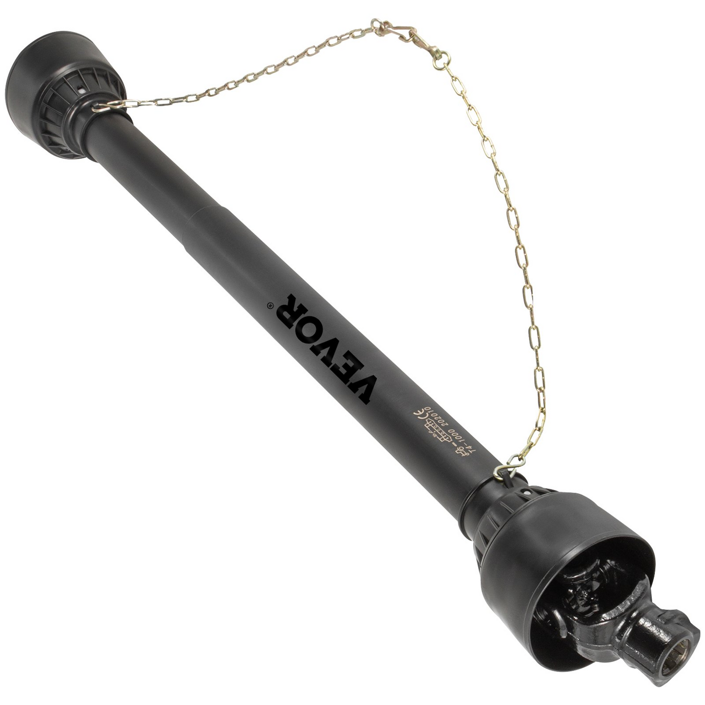 VEVOR PTO Shaft 1 3/8" PTO Drive Shaft, 6 Spline End Round End PTO Driveline Shaft, Series 4 Tractor PTO Shaft, 39"-55" Brush Hog PTO Shaft, Black PTO Shaft for Bush Hog/Finish Mower/Rotary Cutter