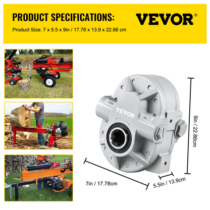 VEVOR Hydraulic Pump 21.2GPM Hydraulic Motor 540RPM Log Splitter 2250PSI Hydraulic Splitter SAE 12 Outlet Port Hydraulic Pump for Log Splitter for Truck Tailgate Lift,Scissor Lift, Dump Trailer