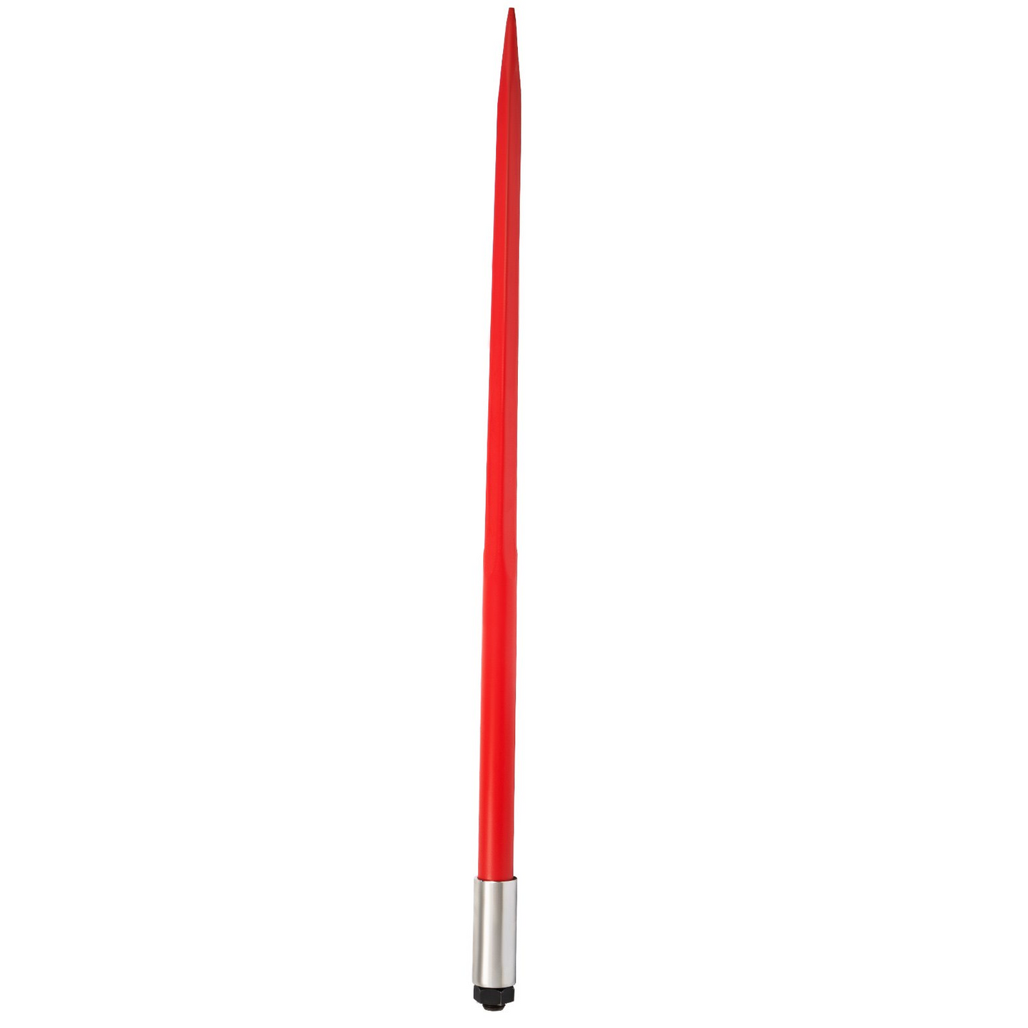 VEVOR Hay Spear 49" Bale Spear 4500 lbs Capacity, Bale Spike Quick Attach Square Hay Bale Spears 1 3/4" wide, Red Coated Bale Forks, Bale Hay Spike with Hex Nut & Sleeve for Buckets Tractors Loaders