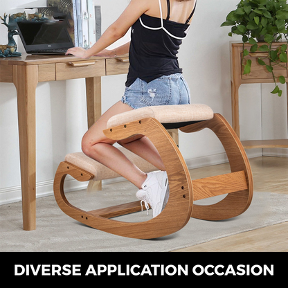 VEVOR Ergonomic Kneeling Chair Heavy Duty Better Posture Kneeling Stool Office Chair Home for Body Shaping Relieveing Stress Meditation Desk Computer Kneeling Stool Chair