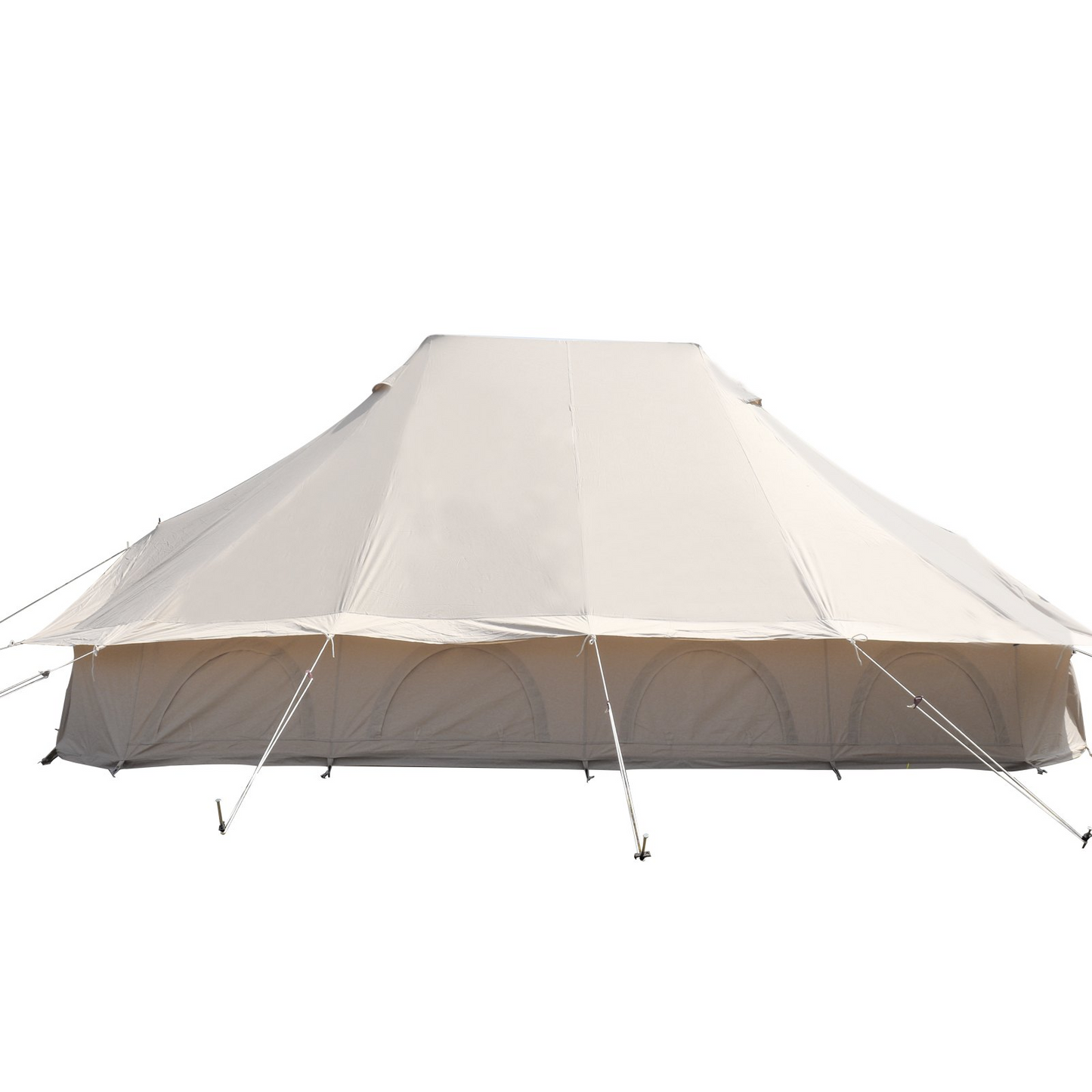 VEVOR 6m Bell Tent 19.7x13.1x9.8 ft Yurt Beige Canvas Tent Cotton Glamping Tents 8-12 Person 4 Season Teepee Tent Portable for Adults Luxury Safari Tent for Family Outdoor Camping Lightweight