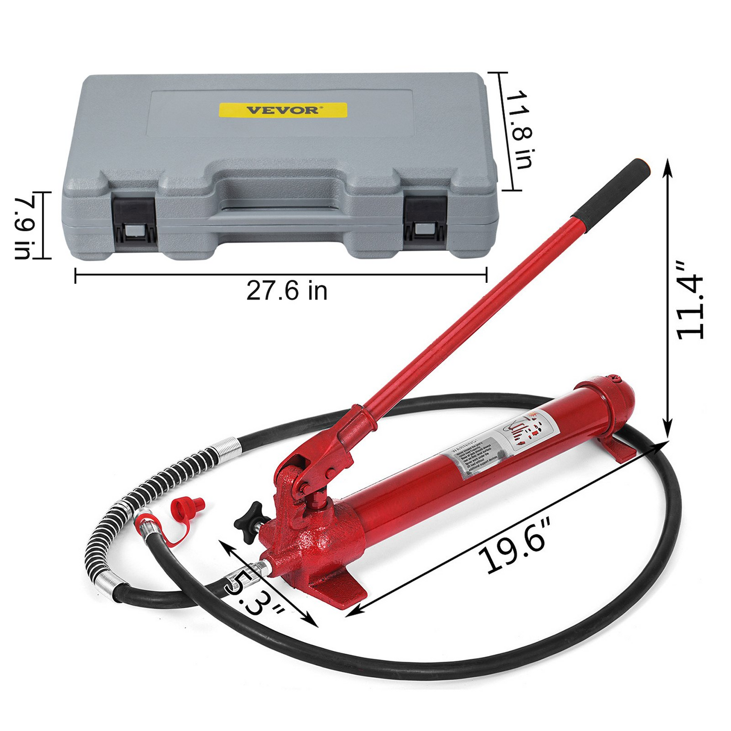 VEVOR 10Ton Power Hydraulic Jack Holder Bodywork Repair Kit for Auto Car Repair Tool with 2M Hose Lift Ram Portable