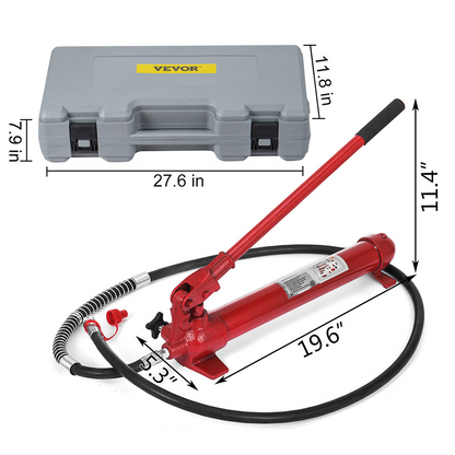 VEVOR 10Ton Power Hydraulic Jack Holder Bodywork Repair Kit for Auto Car Repair Tool with 2M Hose Lift Ram Portable