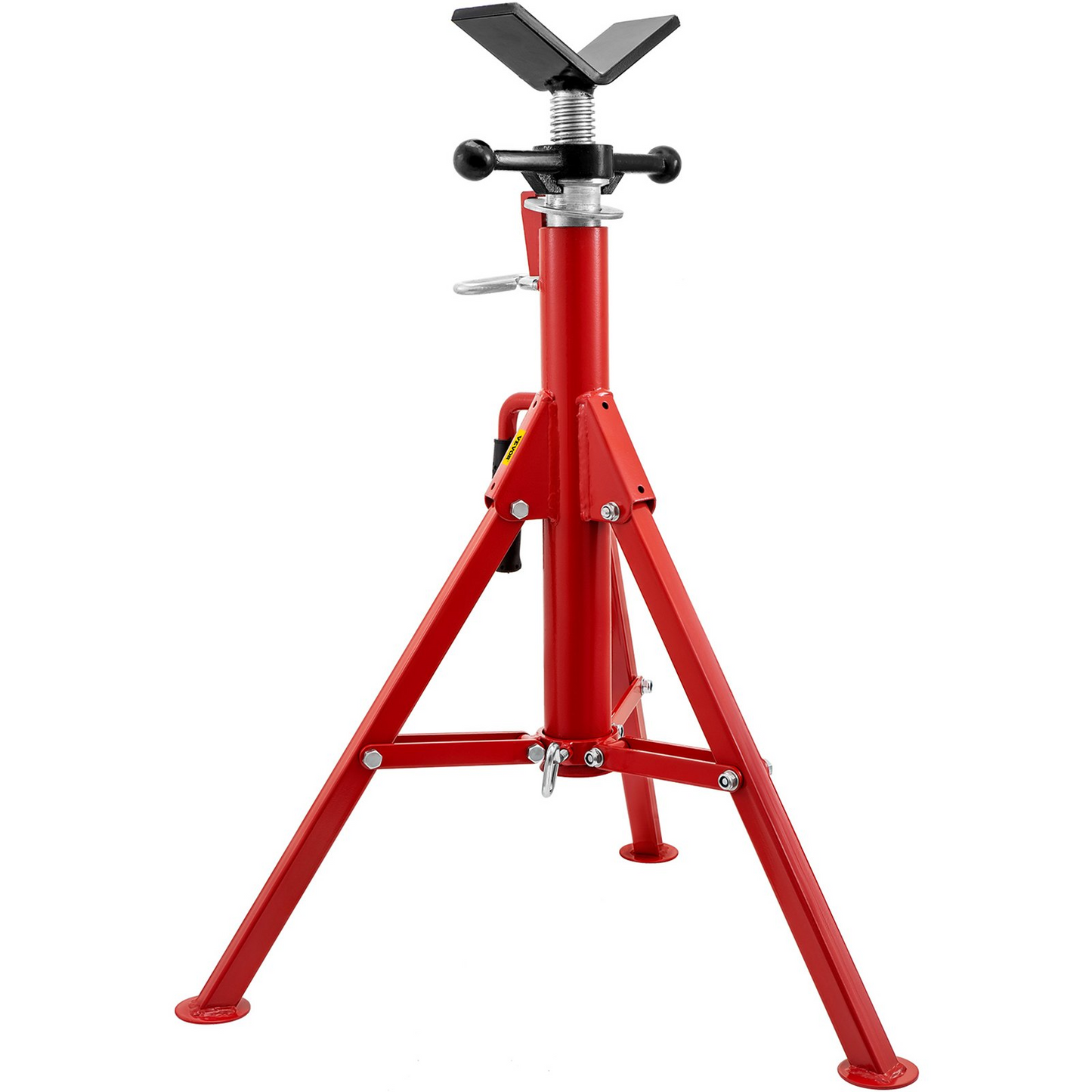 VEVOR V Head Pipe Stand 1/8"-12" Capacity, Adjustable Height 24"-42", Pipe Jack Stands 2500 lb. Load Capacity, Portable Folding Pipe Stands, Carbon Steel Body More Durable