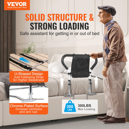 VEVOR Bed Rails for Elderly Adults 90° Foldable Bed Assist Rails for Seniors