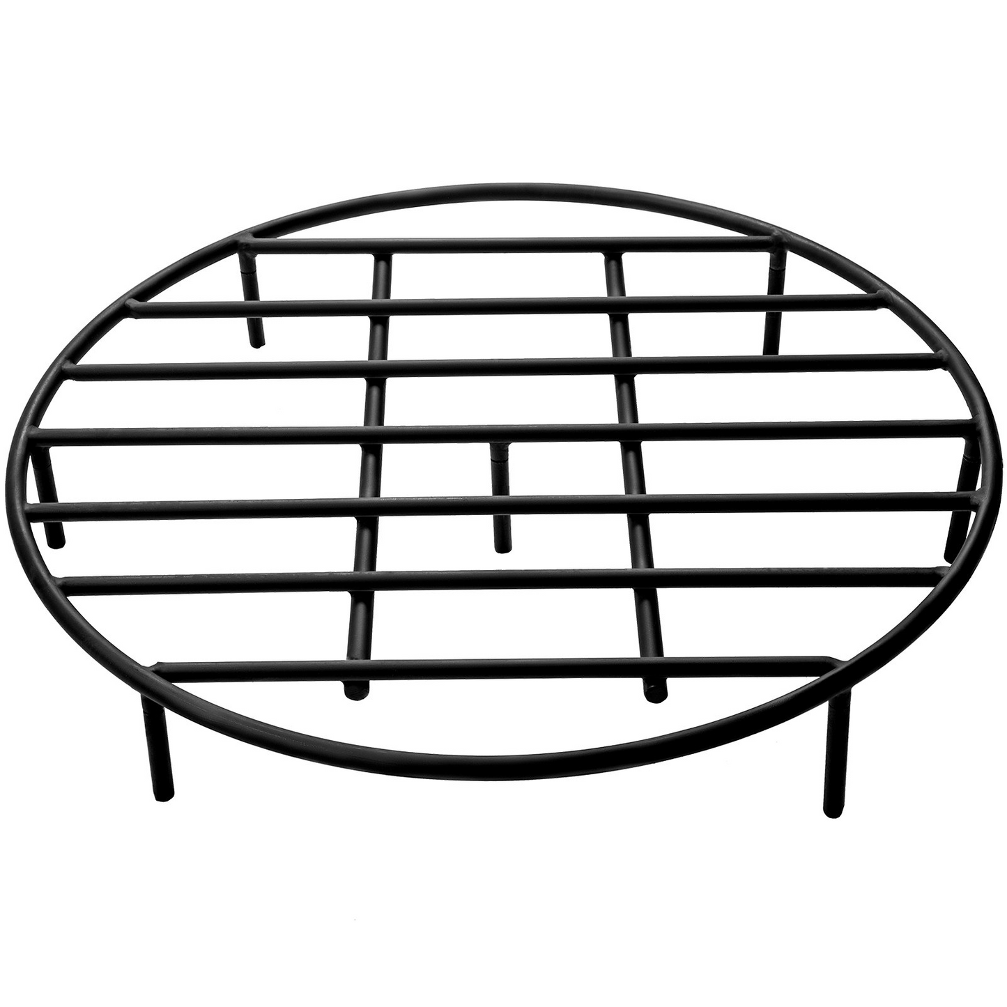 VEVOR Fire Pit Grate, Heavy Duty Iron Round Firewood Grate, Round Wood Fire Pit Grate 24", Firepit Grate with Black Paint, Fire Grate with 7 Removable Round Legs for Burning Fireplace and Firepits