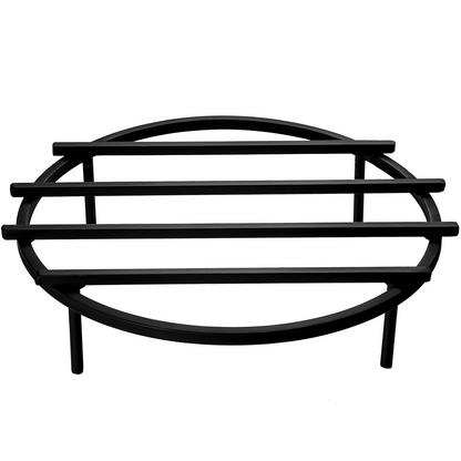 VEVOR Fire Pit Grate, Heavy Duty Iron Round Firewood Grate, Round Wood Fire Pit Grate 18", Firepit Grate with Black Paint, Fire Grate with 4 Removable Square Legs for Burning Fireplace and Firepits