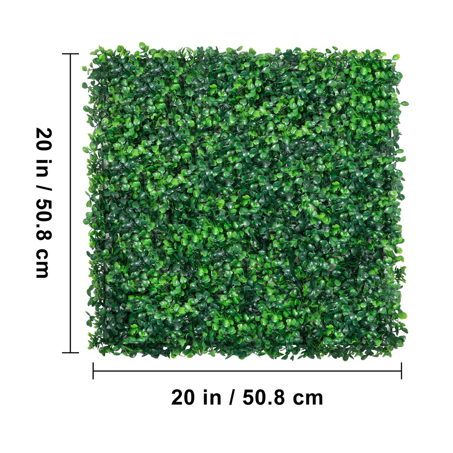 VEVOR 12PCS 20x20inch Artificial Boxwood Panels,Boxwood Hedge Wall Panels,Artificial Grass Backdrop Wall 1.6",Privacy Hedge Screen UV Protected for Outdoor Indoor Garden Fence Backyard