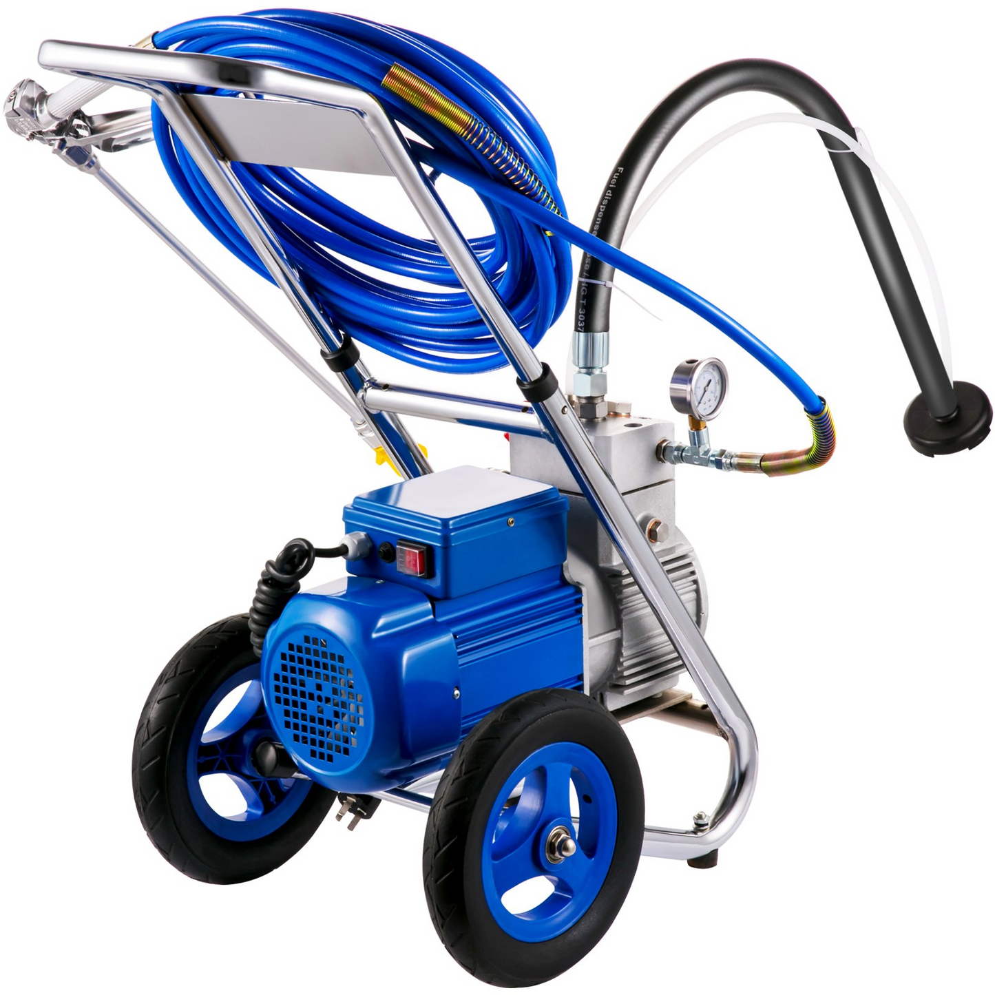 VEVOR Airless Paint Sprayer, 1500W High Efficiency Cart Airless Paint Sprayer, 1GPM 50FT Hose Paint Sprayer,Decreases Overspray by up to 55%, for Home Interior Exterior w/ 621 Tip, 6in Extension Bar