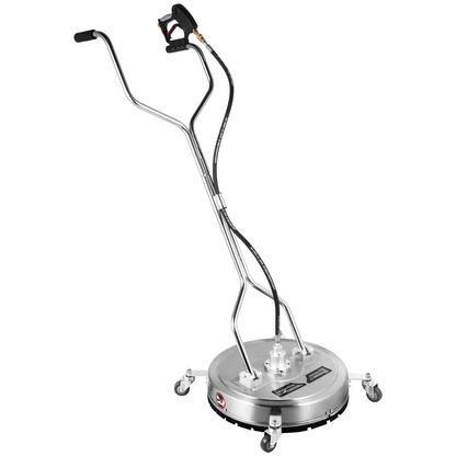 VEVOR Surface Cleaner 22inch Flat Surface Cleaner for Pressure Washer 4000psi Pressure with 3/8 Quick Connector Surface Cleaner W/ Casters 10.5GPM Stainless Steel Rotating Rod & 3 Nozzle for Patio