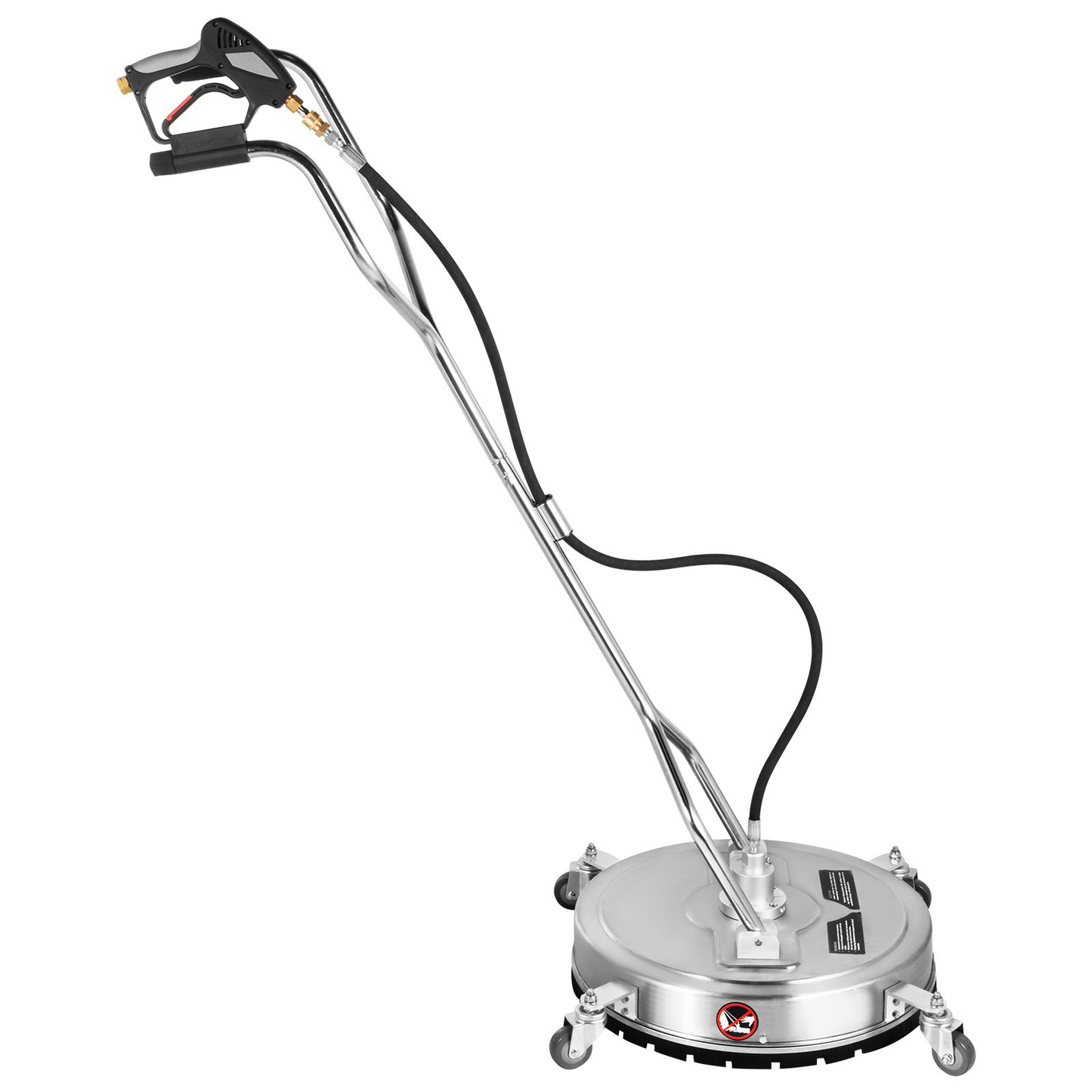 VEVOR Surface Cleaner 22inch Flat Surface Cleaner for Pressure Washer 4000psi Pressure with 3/8 Quick Connector Surface Cleaner W/ Casters 10.5GPM Stainless Steel Rotating Rod & 3 Nozzle for Patio