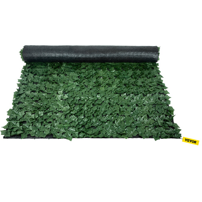 VEVOR Ivy Privacy Fence Screen, 39"x198" PP Faux Leaf Artificial Hedges, 3-Layers Indoor or Outdoor Greenery Leaves Panel, Multi-use for Garden, Yard, Decor, Balcony, Patio, Home, Green, 39 x 198 Inch