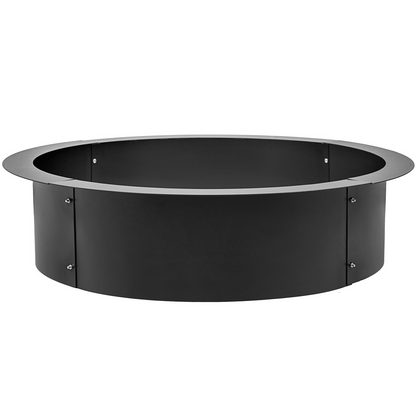 VEVOR Fire Pit Ring 45-Inch Outer/39-Inch Inner Diameter, 3.0mm Thick Heavy Duty Solid Steel, Fire Pit Liner DIY Campfire Ring Above or In-Ground for Outdoor