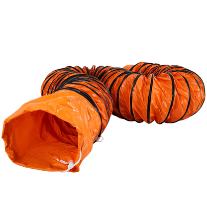 VEVOR 16 FT PVC Flexible Duct Hosing for 12 INCH Exhaust Fan, Orange