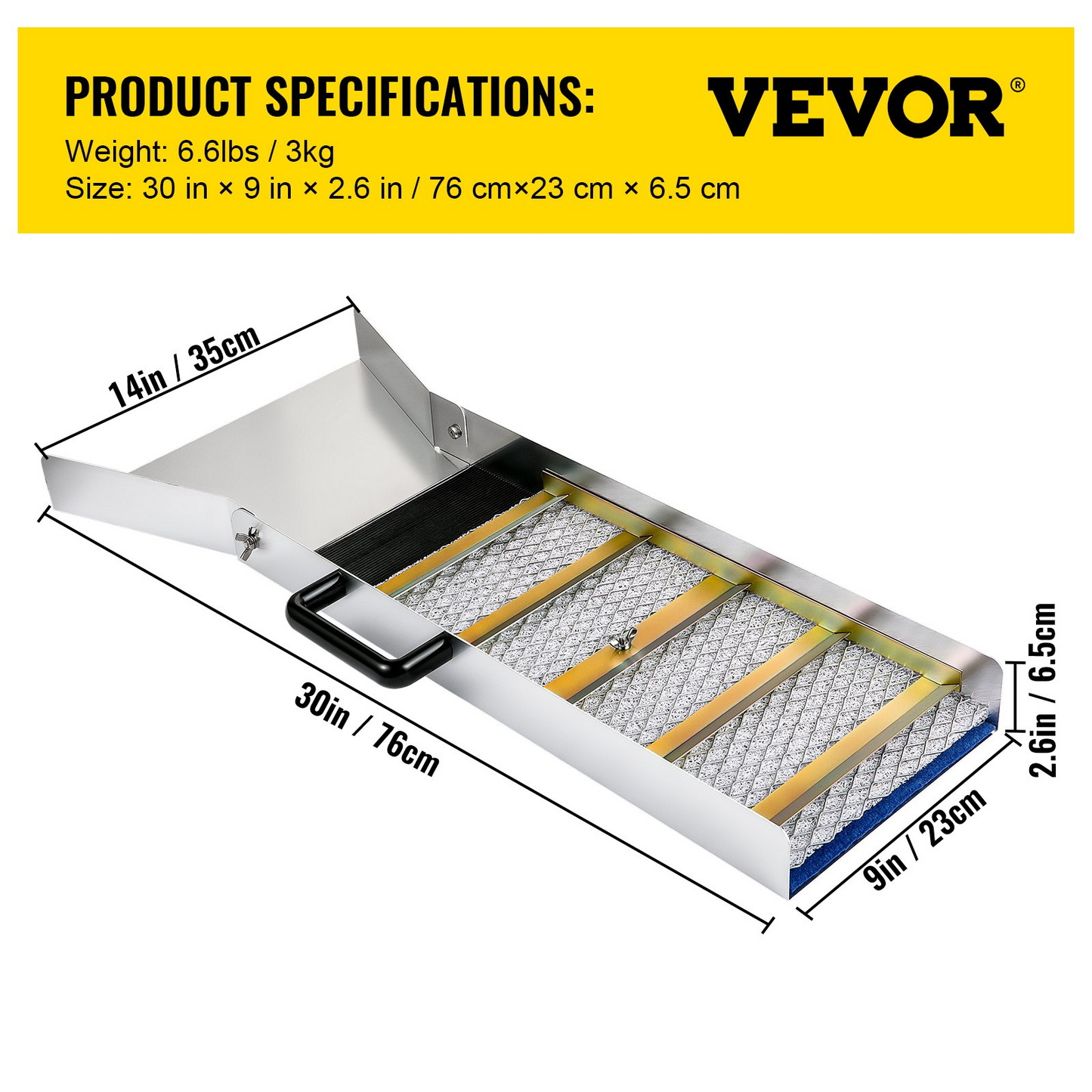 VEVOR Aluminum Alloy Sluice Box, Compact 30" Long Sluice Boxes for Gold, Lightweight Gold Sluice Equipment, Portable Sluice Boxes w/Miner's Moss, River, Creek, Gold Panning, Prospecting, Dredging