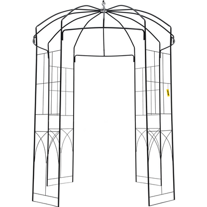 VEVOR Birdcage Shape Garden Arbor,8' High x 5.2' Wide, Heavy Duty Wrought Iron Arbor, Wedding Arch Trellis for Climbing Vines in Outdoor Garden, Lawn, Backyard, Patio, Black