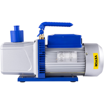 VEVOR Vacuum Pump 12CFM 1HP Vane Vacuum Pump Two Stage 3 x 10-1 Pa Ultimate HVAC Rotary Auto AC Refrigerant Vacuum Pump, for Automobile Reparation Vacuum Evacuation