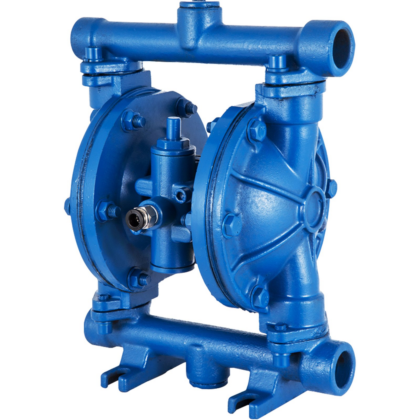 VEVOR Air-Operated Double Diaphragm Pump, 1/2 in Inlet & Outlet, Cast Iron Body, 8.8 GPM & Max 120PSI, Nitrile Diaphragm Pneumatic Transfer Pump for Petroleum, Diesel, Oil & Low Viscosity Fluids