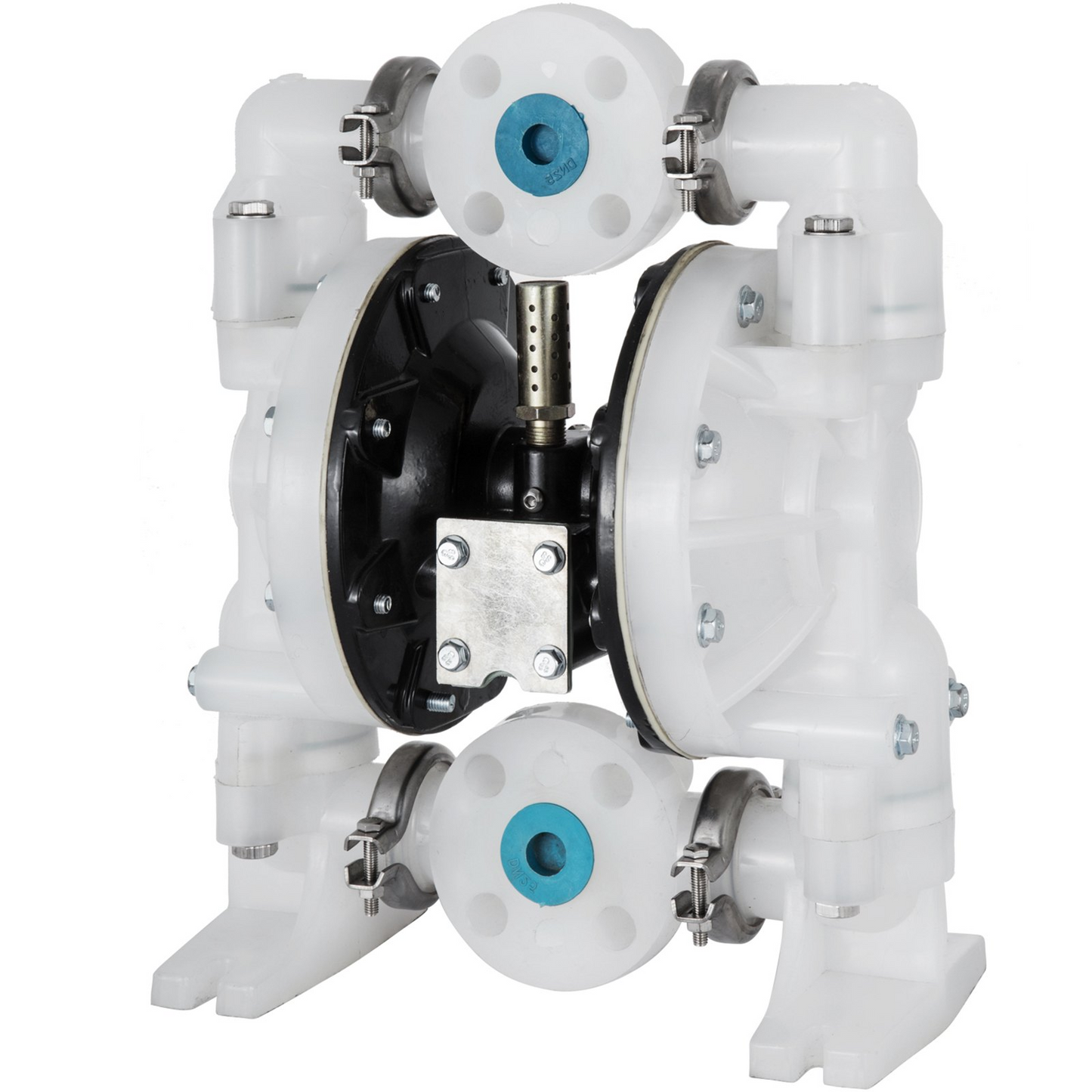 VEVOR Air-Operated Double Diaphragm Pump 1 inch Inlet/Outlet 30GPM Polypropylene Max 120PSI for Chemical and Industrial Use