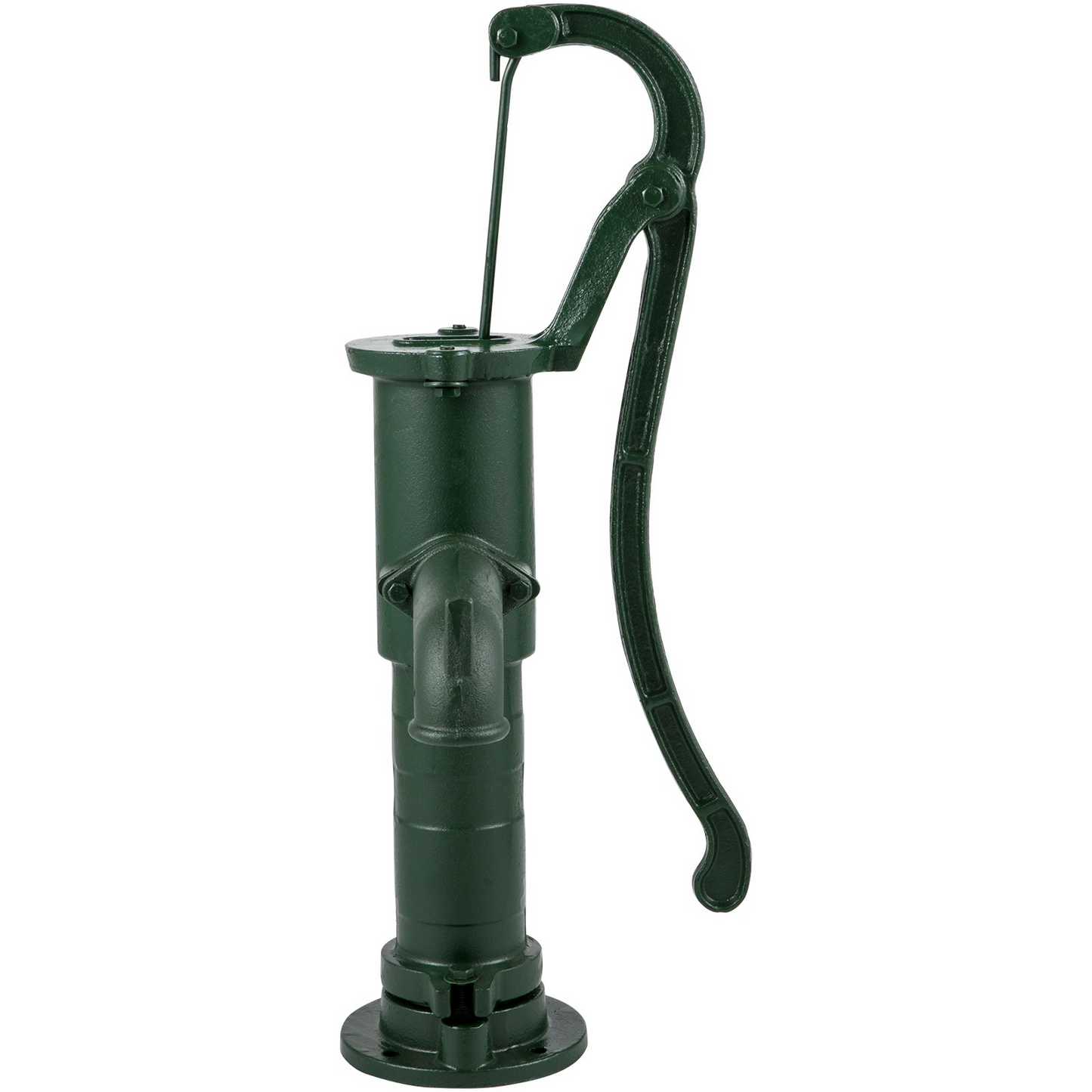 VEVOR Antique Hand Water Pump 14.6 x 5.9 x 26 inch Pitcher Pump w/Handle Cast Iron Well Pump w/ Pre-set 0.5" Holes for Easy Installation Old Fashion Pitcher Hand Pump for Home Yard Ponds Garden Green