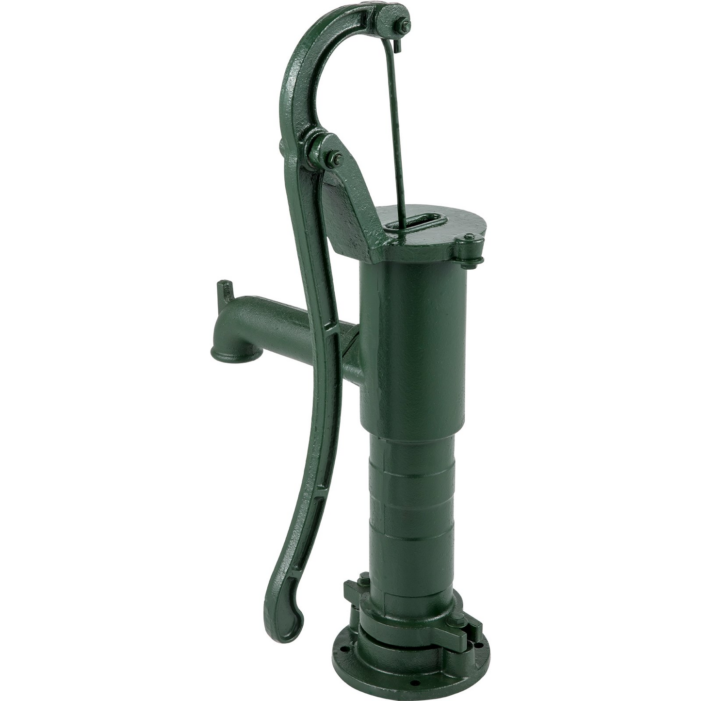 VEVOR Antique Hand Water Pump 14.6 x 5.9 x 26 inch Pitcher Pump w/Handle Cast Iron Well Pump w/ Pre-set 0.5" Holes for Easy Installation Old Fashion Pitcher Hand Pump for Home Yard Ponds Garden Green