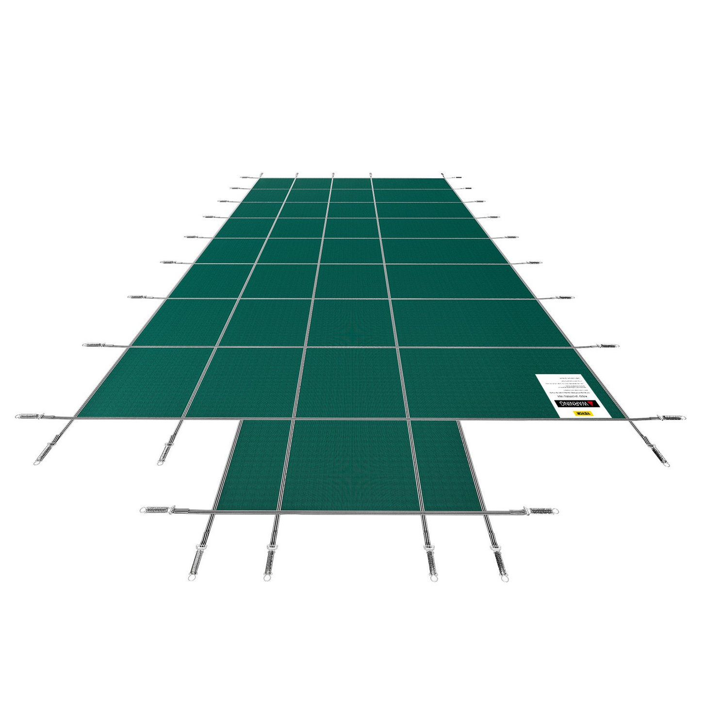 VEVOR Pool Safety Cover Fits18x36ft Inground Safety Pool Cover Green Mesh with 4x8ft Center End Steps Solid Pool Safety Cover for Swimming Pool Winter