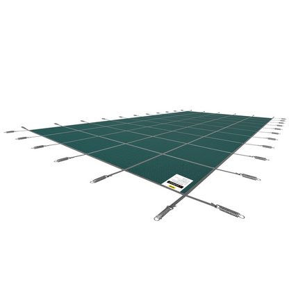 VEVOR Pool Safety Cover Fits 20 x 38 ft Rectangle Inground Safety Pool Cover Green Mesh Solid Pool Safety Cover for Swimming Pool Winter Safety Cover